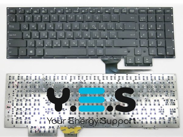 Клавіатура для ASUS G750/G750J/G750JH/G750JM/G750JZ/G750JW/G750JX/G750JY, чорна RU, без рамки