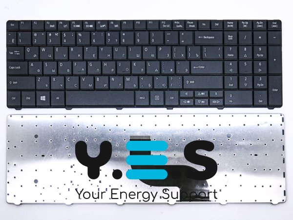Клавіатура для ACER Aspire E1-531, E1-531G, E1-571G, E1-521, E1-531, E1-571, чорна, матова (RU)