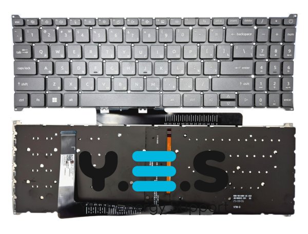 Клавіатура для Acer Aspire A315-510P/A515-48/A515-58/A715-52/A715-78, Nitro V15 ANV15-41/ANV15-51 (RU, чорна, підсвітка)
