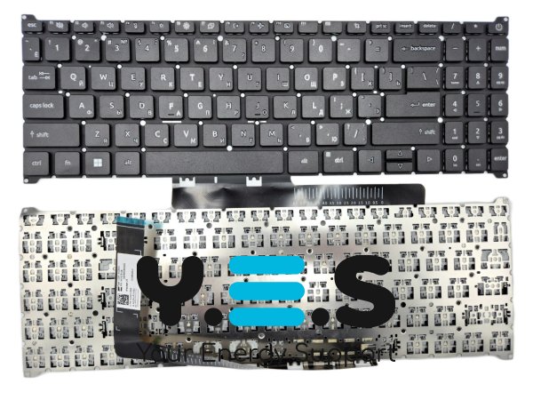 Клавіатура для ACER Aspire A315-510P, A515-48/58, A715-52/78, Nitro V15 ANV15-41/51, N23H4 N22Q23 N23C3, чорна RU