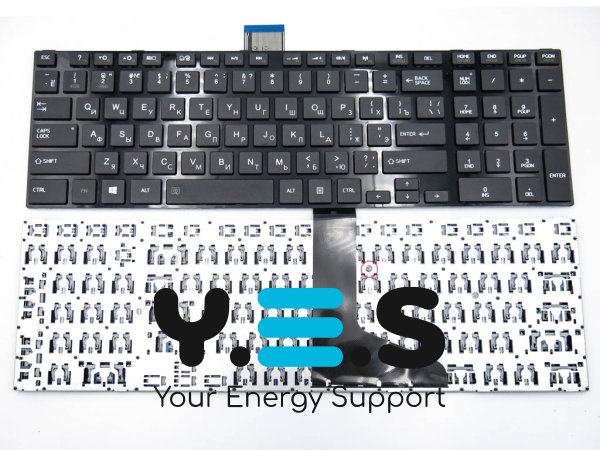 Клавіатура з рамкою для Toshiba Satellite L850/L850D/L855/L870/L875 C850/C855/C870/C875, RU чорна Original
