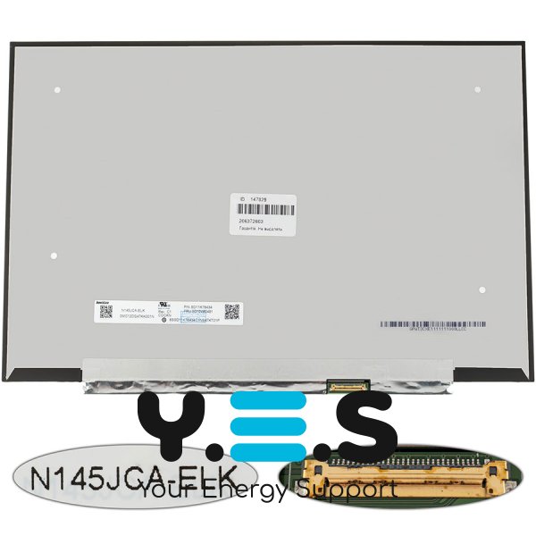 Матриця 14.5" N145JCA-ELK IPS 1920×1200 165Гц eDP 40pin LED Slim матова (роз’єм справа внизу)