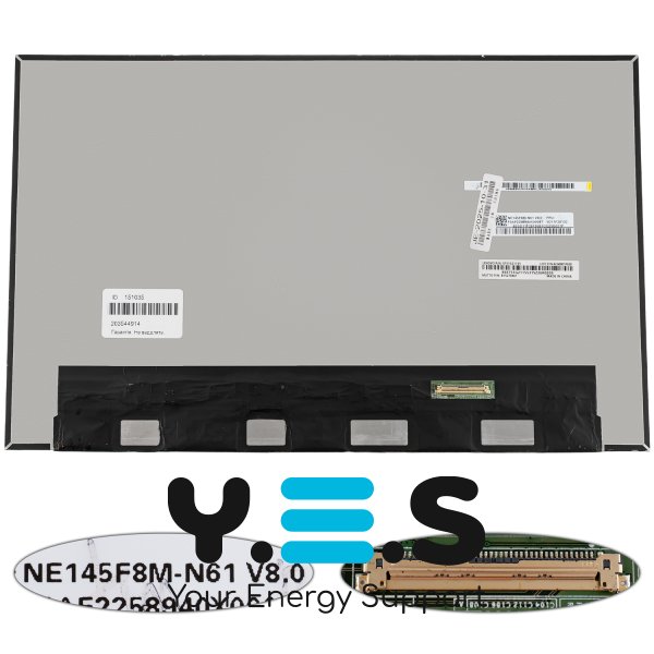 Матриця 14.5" NE145F8M-N61 IPS 3072×1920 eDP 40pin 120Hz матова Slim, роз'єм справа знизу