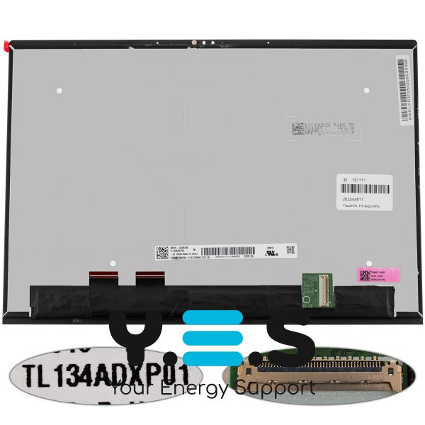 Матриця 13.3" TL134ADXP01-02 з передньою панеллю, 2560×1600, 40pin, LED, Slim, глянець, роз’єм справа внизу для Asus GV302XA