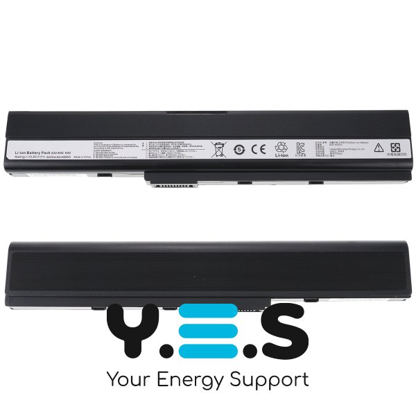 Акумулятор для ноутбука ASUS A32-K52 11.1V 4400mAh Black (A40/A42/A52/A62/B53/F85/F86/K42/K52/K62/N82/P42/P52/P62/P82/X42/X52/X67)