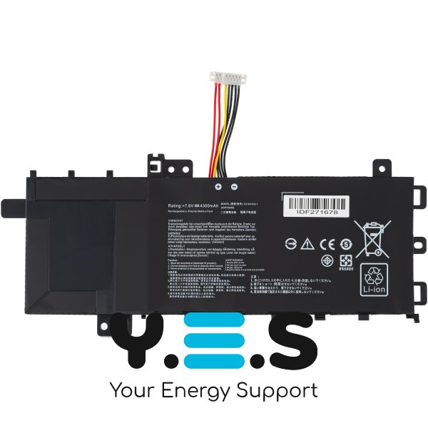 Акумулятор для ноутбука ASUS C21N1818-1 X412UA/X415JA/X515JP/X515MA 7.7V 4300mAh чорний
