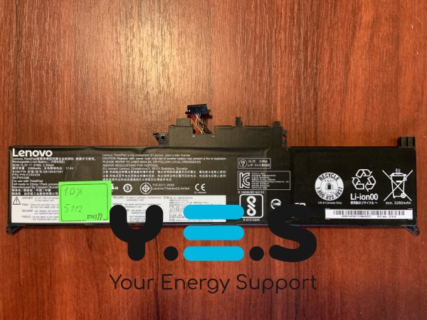 Акумулятор Lenovo SB10K97591 (знос 10%) для ThinkPad Yoga 260/X260/X380/370/3, парт-номера 00HW026/00HW027/01AV434/01AV432/01AV433/… Original
