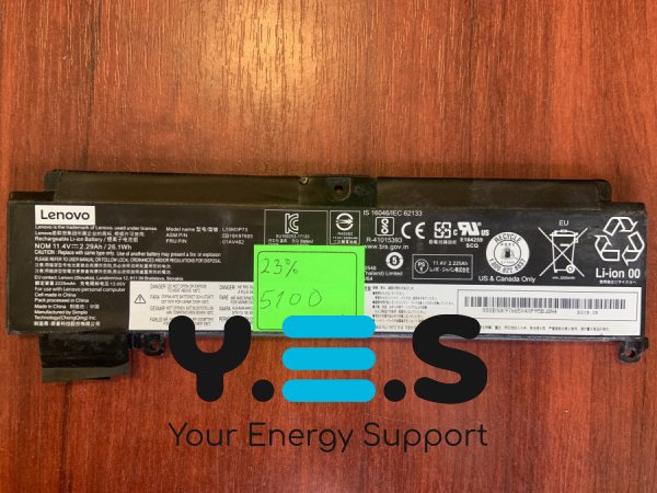 Акумулятор B5100 для Lenovo ThinkPad T460s/T470s (L16M3P73), знос 23%, 00HW022/00HW023/00HW026 Original