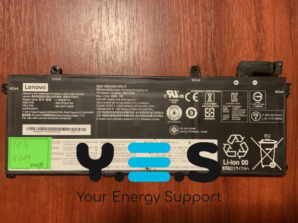Акумулятор B5089 для Lenovo ThinkPad T490/T495/P43S/P14s Gen1/T14 Gen1 L18M3P73 (знос 18%) Original