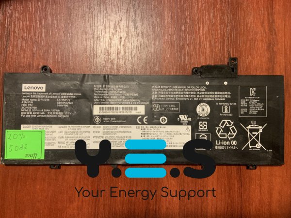 Акумулятор B5082 для Lenovo ThinkPad T480S (20%) L17M3P72/L17M3P71, 01AV480/479 Original