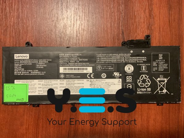 Акумулятор B5084 для Lenovo ThinkPad T480S (L17M3P72/L17M3P71/01AV479/01AV478/01AV480) знос 15% Original