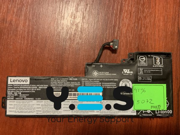Акумулятор LENOVO SB10K97578 (знос 41%) для ThinkPad T470/T480/A475/A490 Original