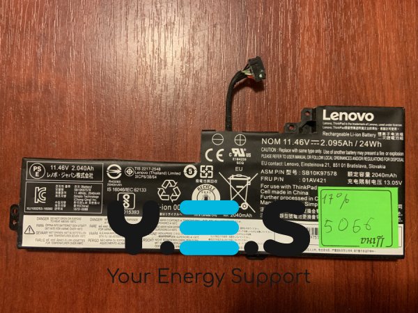 Акумулятор Lenovo ThinkPad T470/T480/A475/A485/A285 SB10K97578 (знос 17%) Original