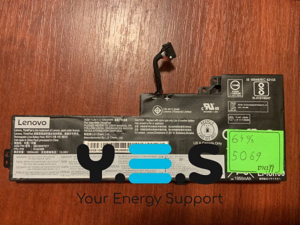 Акумулятор Lenovo SB10K97578 (знос 64%) для ThinkPad T470/T480/A475/A485/A285 Original