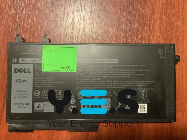 Акумулятор Dell B5057 (4GVMP/1V1XF), знос 45%: Latitude 5401/5501/5411/5410/5511, Precision 3540/3550, Inspiron 7590/7591/7791 2-in-1 Original