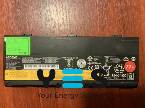 Акумулятор LENOVO SB10H45077 (знос 36%) для ThinkPad P50/P51/P52, 77+/77++ Original