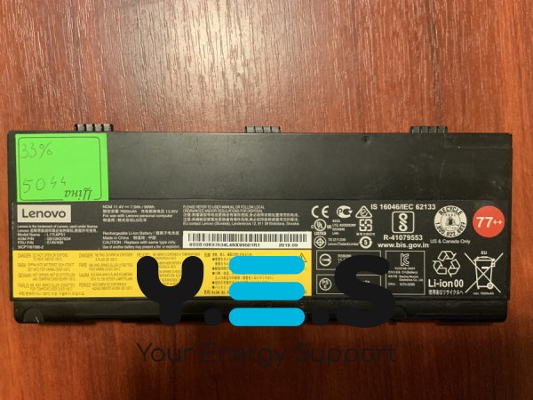 Акумулятор Lenovo L17L6P51 (знос 33%) для ThinkPad P50/P51/P52/P53, коди 77+/77++ Original