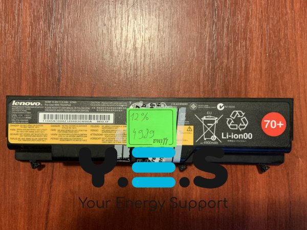 Акумулятор B4989 для Lenovo ThinkPad T430/T430i/T530/T530i/W530/L430/L530/SL430/SL530, знос 12% Original