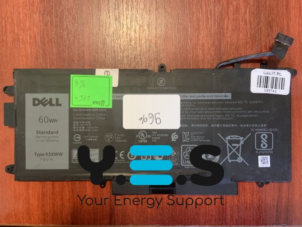 Акумулятор для ноутбуків Dell K5XWW (знос 4%) Latitude 5285/5289/L3180/7390 2-in-1 Original