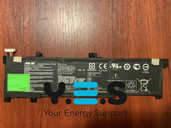 Акумулятор B31N1429 для Asus K501U/K501UB/K501UX/K501UW/K501LB/K501LX/A501L/V505L/V505LB (знос 24%) Original