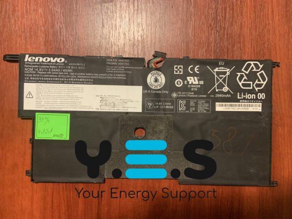 Акумулятор B4828 для Lenovo ThinkPad X1 Carbon 2nd Gen (2014), P/N 45N1700/01/02/03, 4ICP5/58/73-2, знос 34% Original