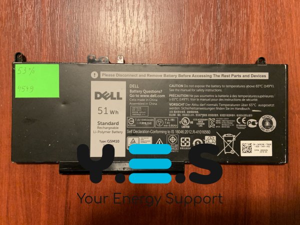 Акумулятор Dell G5M10 (B4549) знос 53% для Latitude E5250/E5450/E5550/3160/3350 Original