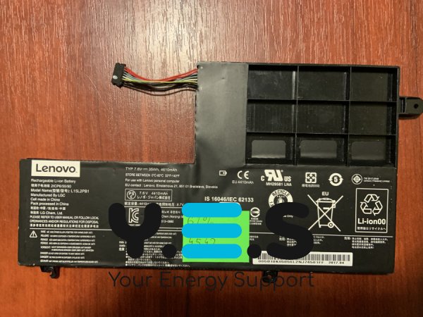 Акумулятор Lenovo L15L2PB1 (B4542), знос 61% для Yoga 510-15ISK/510-15IKB/510-14AST/510-14IKB/510-14ISK Original