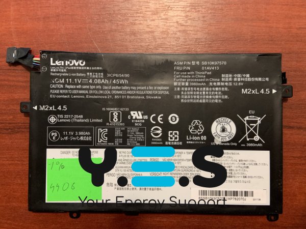 Акумулятор B4406 для Lenovo ThinkPad E470/E470C/E475 (SB10K97570, знос 1%) Original