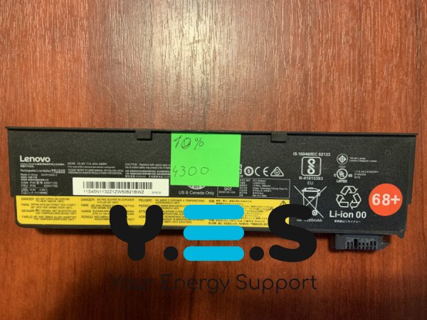 Акумулятор Lenovo 45N1132 4300mAh знос 10% для ThinkPad X240/X240S/X250/X250S/X260/X270/T440/T440S/T450/T450S/T460/T460P/T470P/T550/T560/W550s/P50S/L450/L460/K2450/K20-80/K21-80 Original