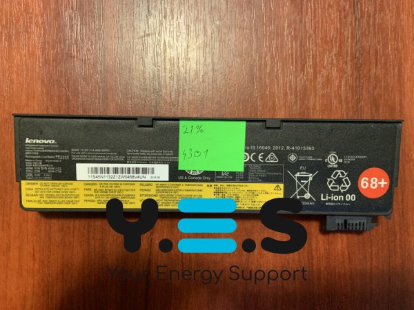 Акумулятор Lenovo 45N1132 (знос 21%) для ThinkPad X240/X240S/X250/X250S/X260/X270 T440/T440S/T450/T450S/T460/T460P/T470P T550/T560/W550s P50S L450/L460 K2450/K20-80/K21-80 Original
