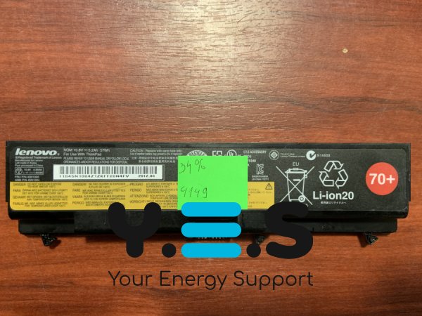 Акумулятор Lenovo 45N1005 (знос 34%) для ThinkPad T430/T430i/T530/T530i/W530/L430/L530/SL430/SL530 Original