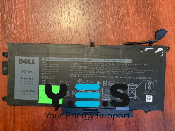 Акумулятор Dell K5XWW (знос 68%) для Latitude 5285/5289/L3180/7390 2-in-1, сумісн. 71TG4/725KY/CFX97/0N18GG Original