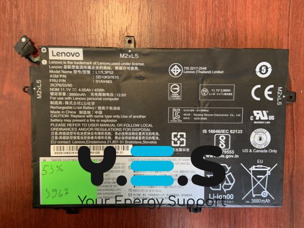 Акумулятор Lenovo L17L3P52 для L490/L580/L590/E485/E490/E590/L14 Gen 1 (знос 53%) Original