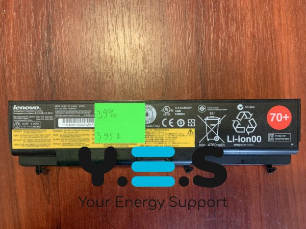 Акумулятор Lenovo 45N1001, знос 39%, для ThinkPad T430/T430i/T530/T530i/W530/L430/L530/SL430/SL530 Original