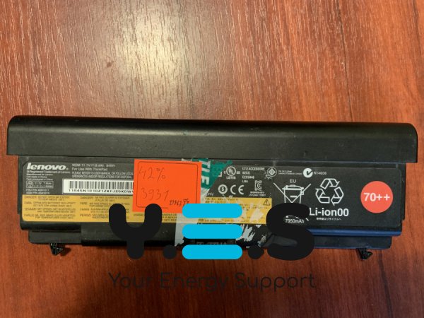 Акумулятор Lenovo 45N1010 посилений, знос 42%, для ThinkPad T530/T530i/W530/L520/L530/E520 Original