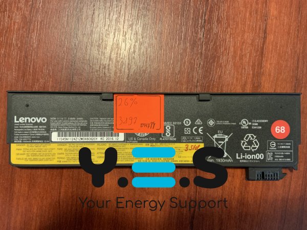 Акумулятор Lenovo 45N1124 (знос 26%) для ThinkPad X240/X240S/X250/X260/X270/T440S/T450/T460P/T550/T560/W550 Original