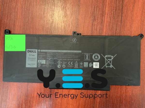 Акумулятор DELL F3YGT (знос 79%) для Latitude 7280/7290/7380/7390/7480/7490, E7280/E7290/E7380/E7480 Original