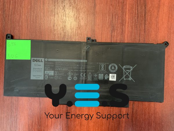 Акумулятор DELL F3YGT (знос 69%) для Latitude 7280/7290/7380/7390/7480/7490, E7280/E7290/E7380/E7480 Original