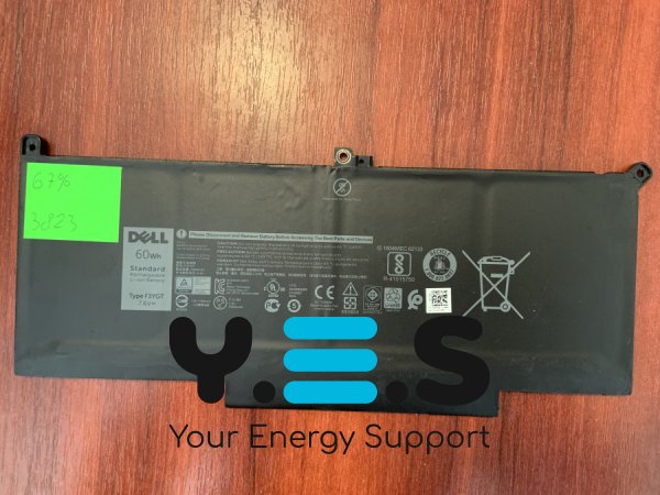 Акумулятор DELL F3YGT (знос 67%) для Latitude 7280/7290/7380/7390/7480/7490, E7280/E7290/E7380/E7480 Original