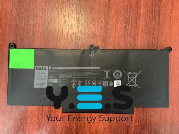 Акумулятор DELL F3YGT (знос 47%) для Latitude 7280/7290/7380/7390/7480/7490, E7280/E7290/E7380/E7480 Original