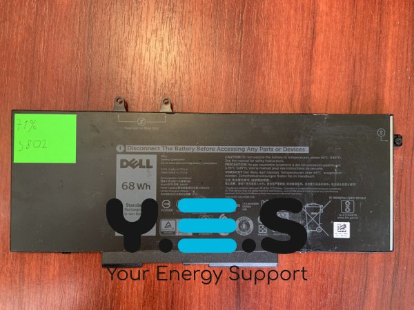 Акумулятор для ноутбуків Dell 3HWPP (знос 71%) Latitude 5401/5501/5411/5410/5511/3544 + Precision 3540/3550, Inspiron 7590/7591/7791 2-in-1, P/N 4GVMP/1V1XF Original