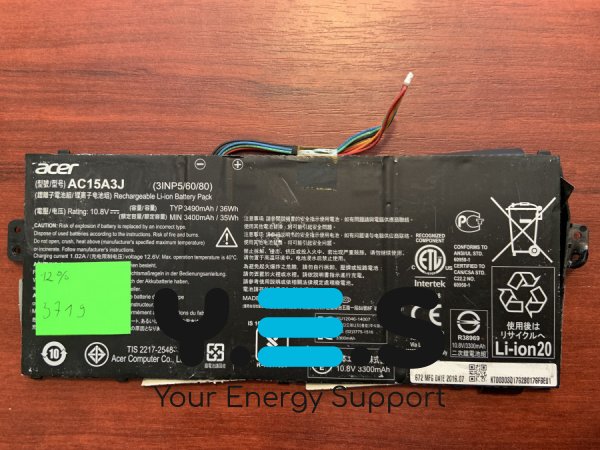 Акумулятор ACER AC15A3J (знос 12%) для Chromebook 11 C735/CB3-131/C738T/CB5-132T/R11, AC15A8J Original