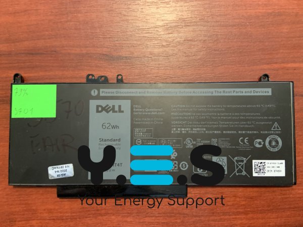 Батарея DELL 6MT4T (знос 79%) для Latitude E5270/E5470/E5570, Precision M3510 Original