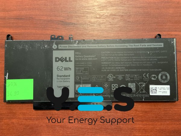 Акумулятор DELL 6MT4T (знос 80%) для Latitude E5270/E5470/E5570, Precision M3510 Original