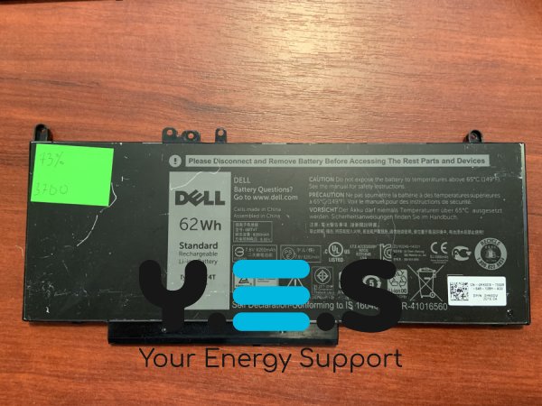 Акумулятор DELL 6MT4T (знос 73%) для Latitude E5270/E5470/E5570, Precision M3510 Original