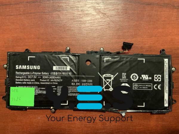 Акумулятор 3386mAh Samsung AA-PBZN2TP (BA43-00355A), знос 18%: Chromebook 303C/XE303C12, ATIV 500T, 905S3G/910S3G/915S3G Series