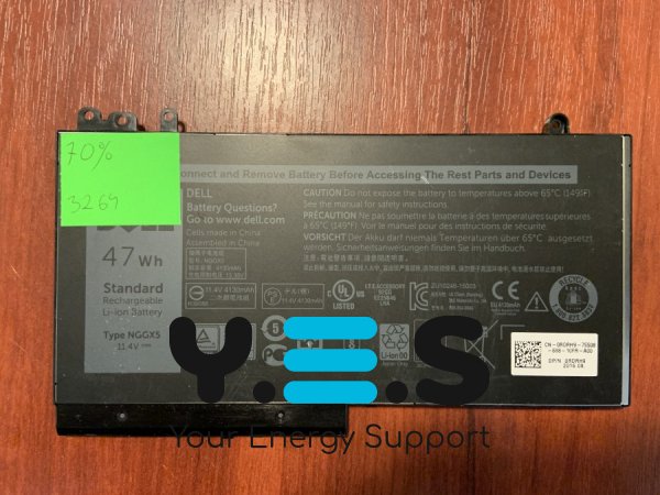 Акумулятор Dell NGGX5 (знос 70%, б/у) для Latitude E5270/E5470/M3510/E5570/E5550/E5570 Original