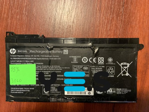 Акумулятор HP BI03XL, знос 15%, сумісний зі Stream 14-AX, 13-U, 14-CB