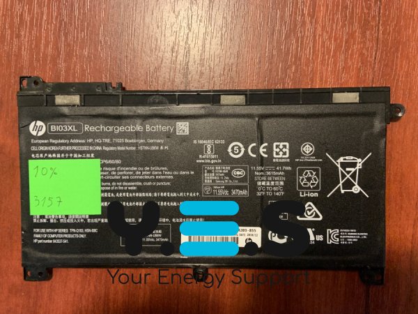 Акумулятор HP BI03XL для Stream 14-AX, 13-U, 14-CB, знос 10%
