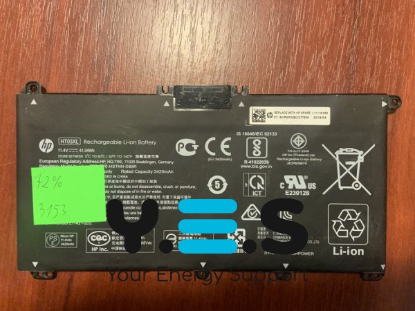 Акумулятор HP HT03XL (3153) знос 72% для Pavilion 14-CE/15-CS/15-DA/17-BY/250 G7/255 G7
